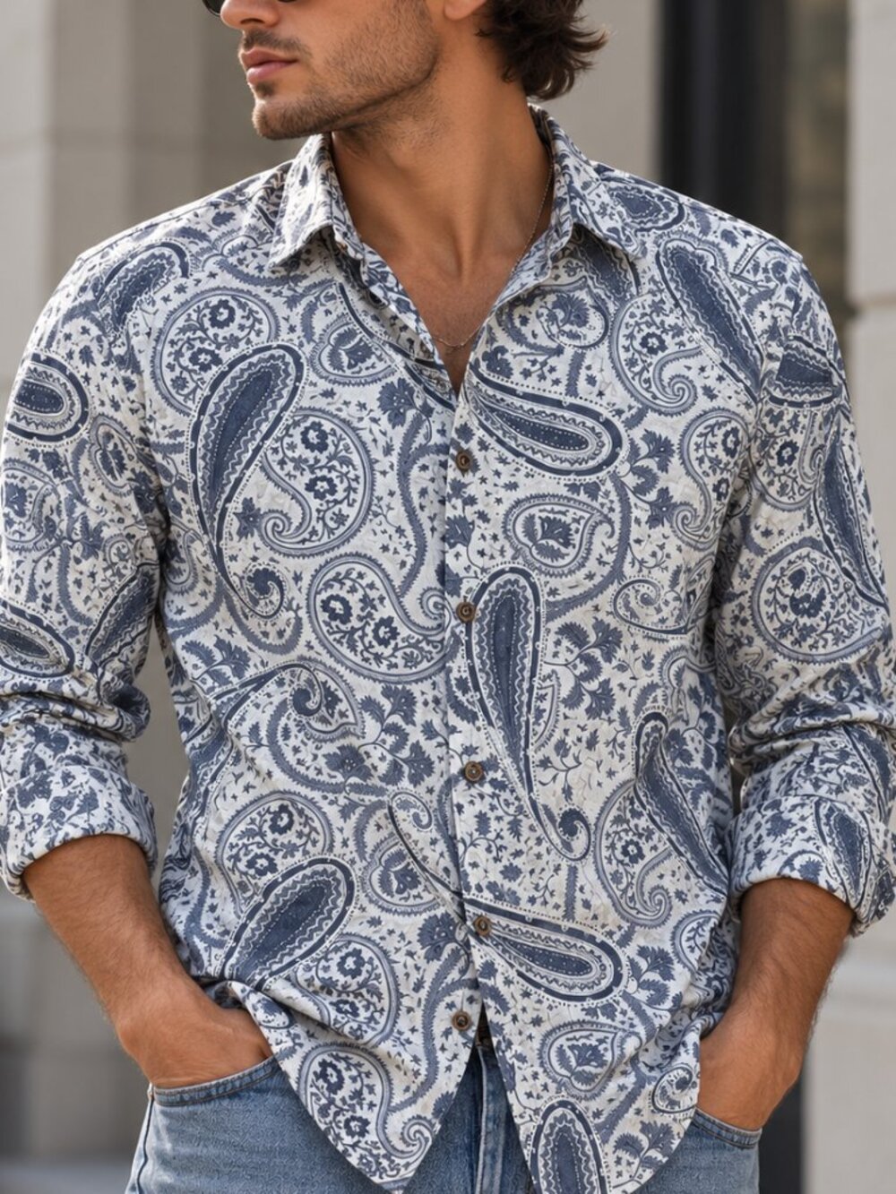 Tommy Bahama Paisley Button Down Shirt SMALL